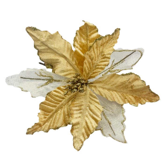 Ornament brad Craciunita GLORIA, Auriu, 23cm [1]