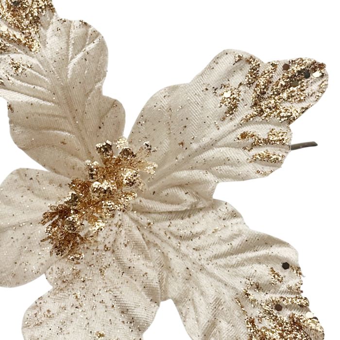 Ornament brad Craciunita DELICATE, Sampanie, 18cm [2]