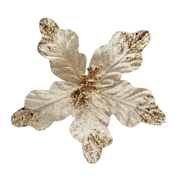 Ornament brad Craciunita DELICATE, Sampanie, 18cm [1]