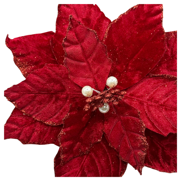 Ornament brad Craciunita LOVELY, Rosu, 25cm [2]