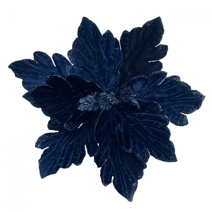 Ornament brad Craciunita LOVELY, Albastru inchis, 25cm [2]