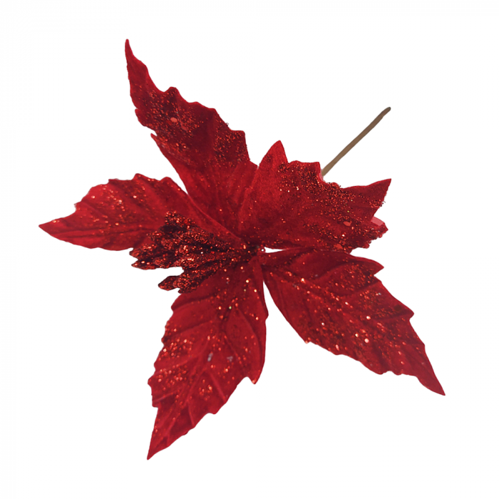 Ornament brad Craciunita NATALE, Rosu inchis, 15cm [3]