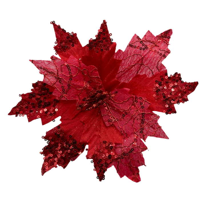 Ornament brad Craciunita PRINCESS, Rosu, 20cm [1]