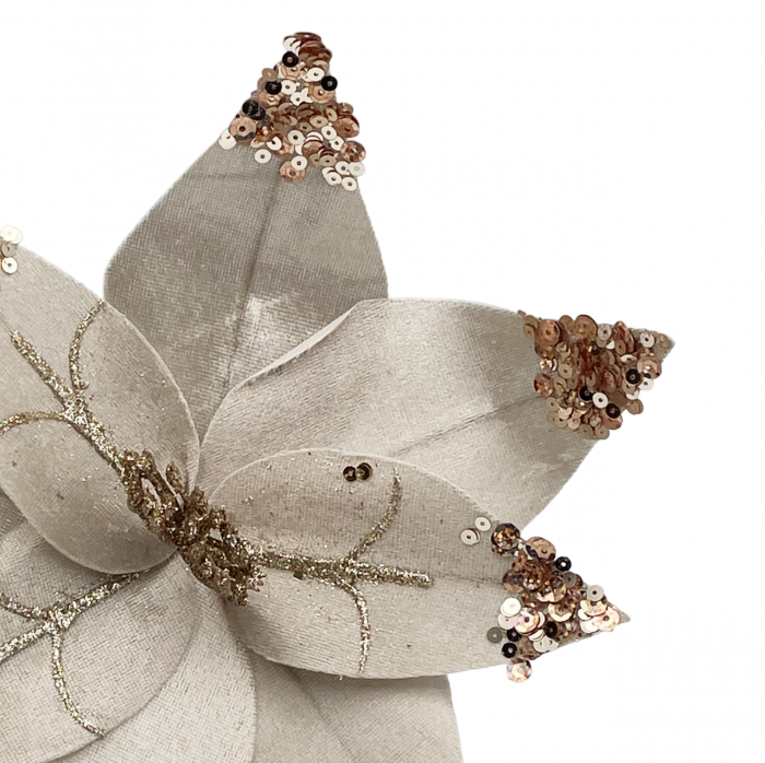 Ornament brad Craciunita QUEEN, Sampanie, 30cm [2]