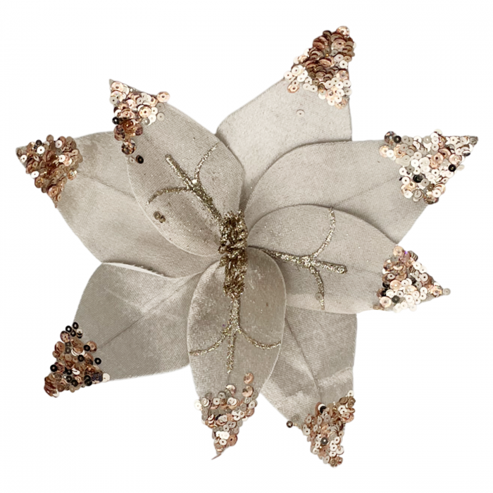 Ornament brad Craciunita QUEEN, Sampanie, 30cm [1]