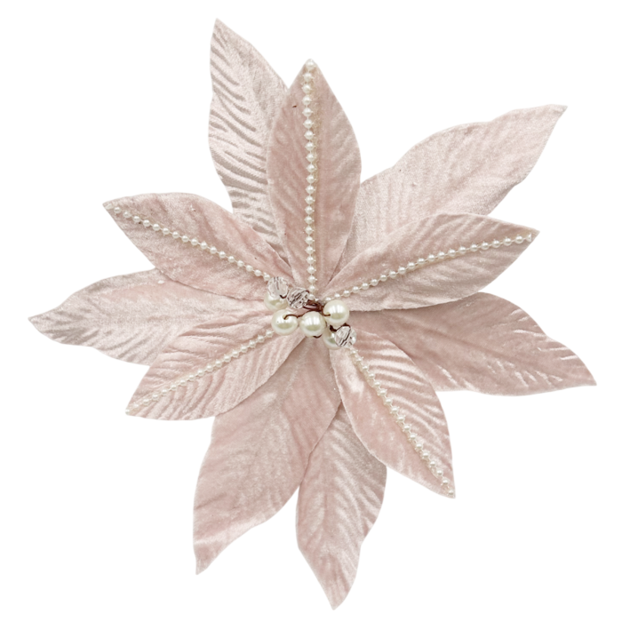 Ornament brad Craciunita REINA, Roz deschis, 25cm [1]