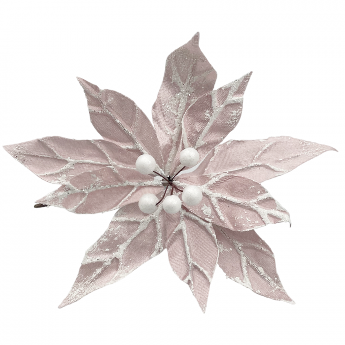 Ornament brad Craciunita EVE, Roz deschis, 20cm [1]