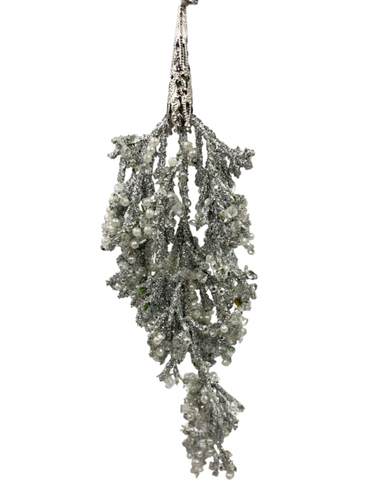 Ornament brad Turturi BRIGHT, Argintiu, 20cm [1]