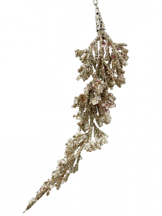 Ornament brad Turturi BRIGHT, Sampanie, 20cm [2]