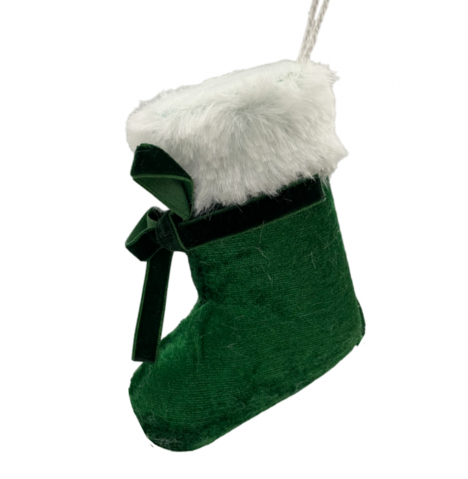 Ornament brad Craciun Soseta CHARM, Verde, 13cm [1]