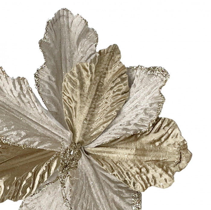 Ornament brad Magnolie ALEGRIA, Sampanie/ Auriu, 25cm [2]