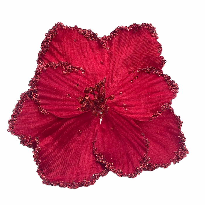 Ornament brad Magnolie BELLE, Rosu, 22cm [1]