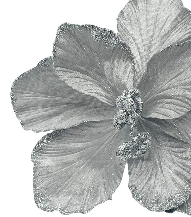 Ornament brad Magnolie CELYN, Argintiu, 20cm [2]