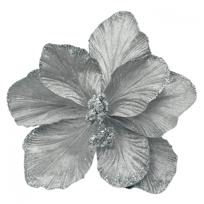 Ornament brad Magnolie CELYN, Argintiu, 20cm [1]