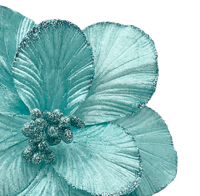 Ornament brad Magnolie CELYN, Bleu menta, 20cm [2]