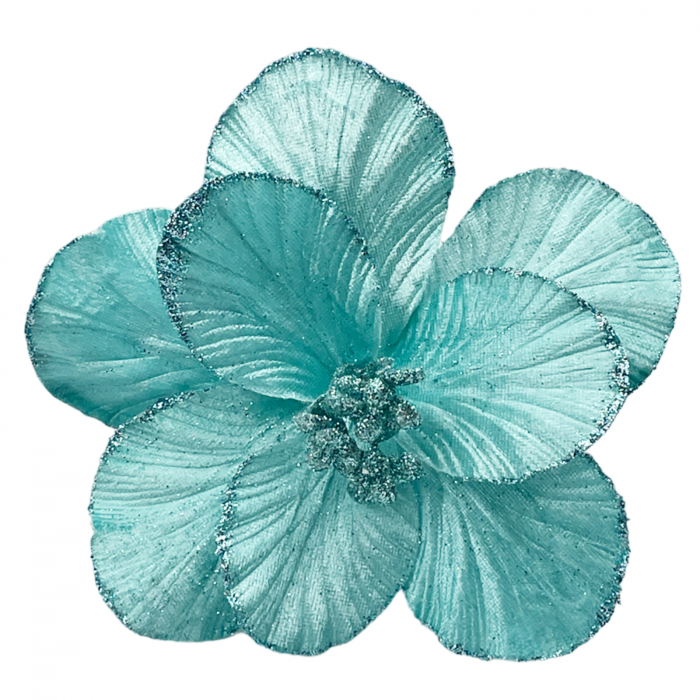 Ornament brad Magnolie CELYN, Bleu menta, 20cm [1]