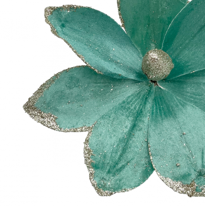 Ornament brad Magnolie LUCKY, Verde menta, 22cm [2]