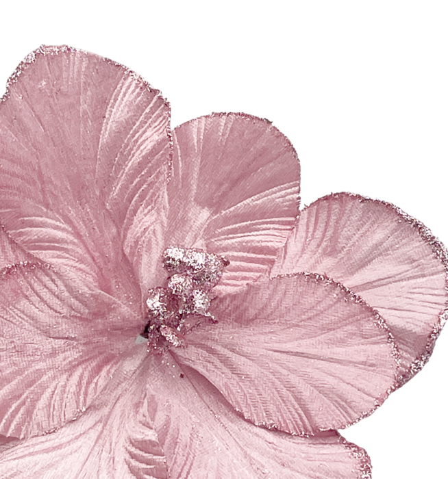 Ornament brad Magnolie CELYN, Roz, 20cm [2]