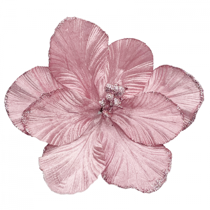 Ornament brad Magnolie CELYN, Roz, 20cm [1]