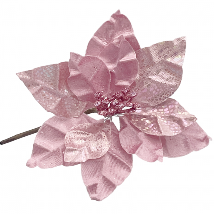 Ornament brad Craciunita HOPE, Roz, 18cm [1]