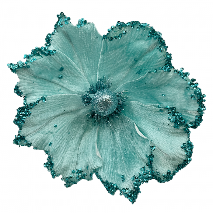 Ornament brad Magnolie CHARM, Verde turcoaz, 23cm [3]