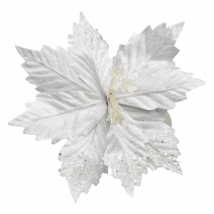 Ornament brad Craciunita CHARM, Alb, 24cm [1]