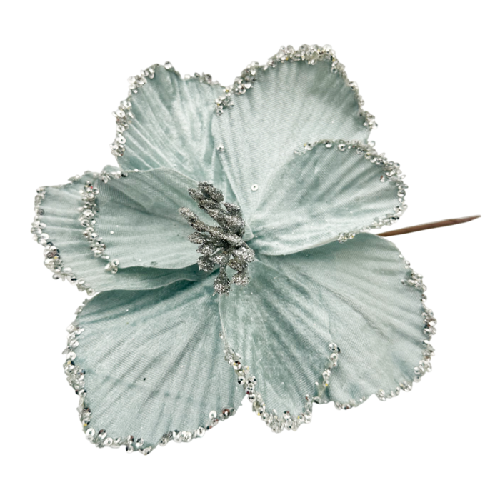 Ornament brad Magnolie CHARM, Bleu argintiu, 23cm [1]