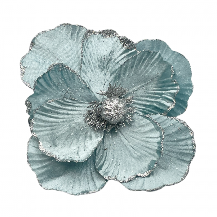 Ornament brad Magnolie CHARM, Bleu argintiu, 25cm [1]