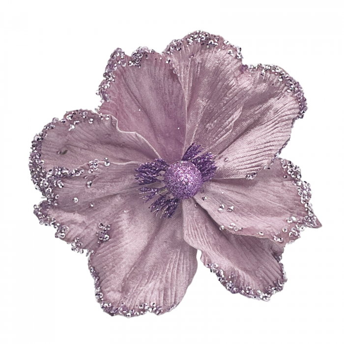 Ornament brad Magnolie JOLLY, Lila, 20cm [1]