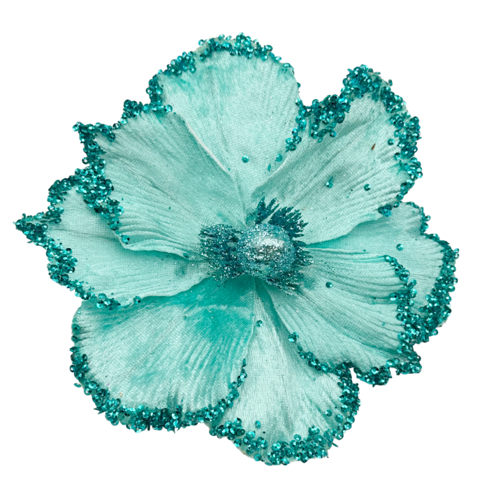 Ornament brad Magnolie CHARM, Verde turcoaz, 23cm [3]