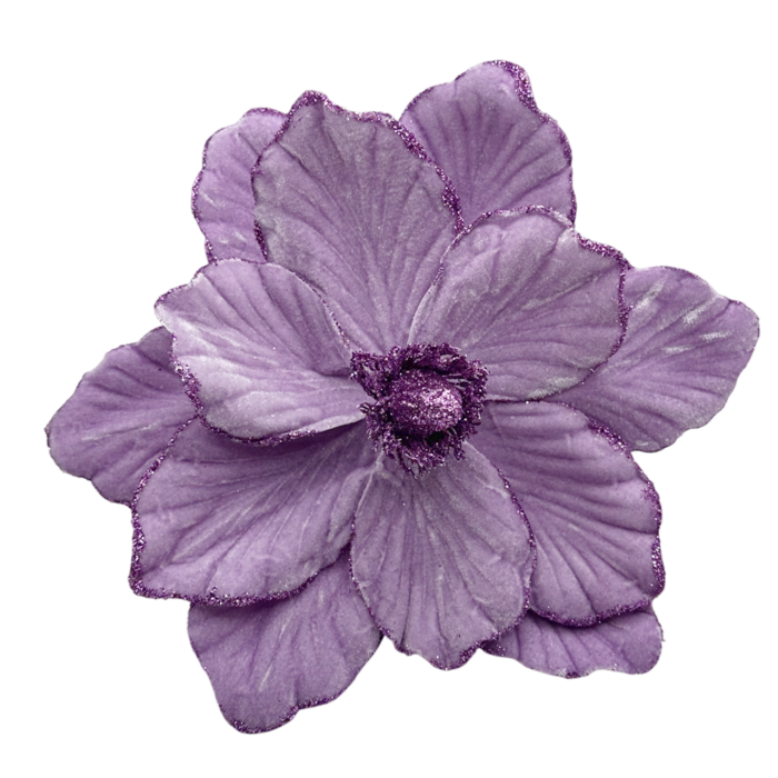 Floare decorativă mov cu sclipici [3]