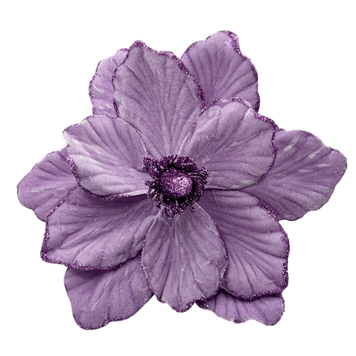 Floare decorativă mov cu sclipici [1]