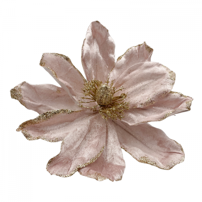 Ornament brad Magnolie ROYAL, 25cm, Roz perlat [3]