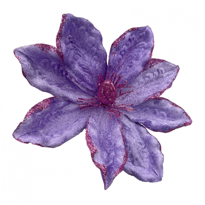 Ornament brad Magnolie GRACE, Mov deschis, 22cm [2]