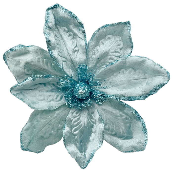 Ornament brad Magnolie GRACE, Bleu, 25cm [1]