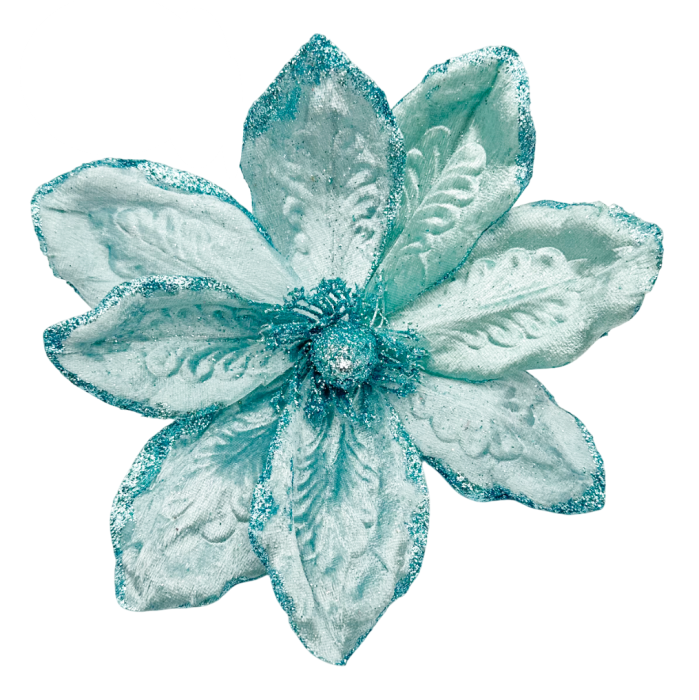 Ornament brad Magnolie GRACE, Bleu, 25cm [1]