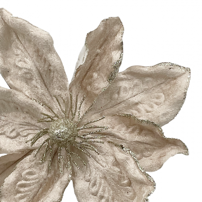 Ornament brad Magnolie GRACE, Nude auriu, 23cm [2]