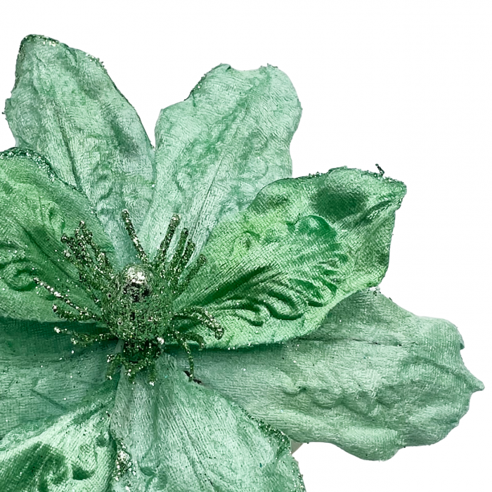 Ornament brad Magnolie GRACE, Verde menta/ jad, 23cm [3]