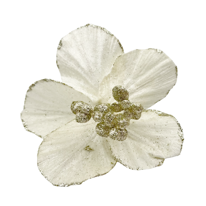 Ornament brad Magnolie HOPE, Crem, 15cm [1]