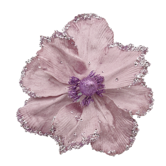 Ornament brad Magnolie JOLLY, Roz lavanda, 20cm [1]