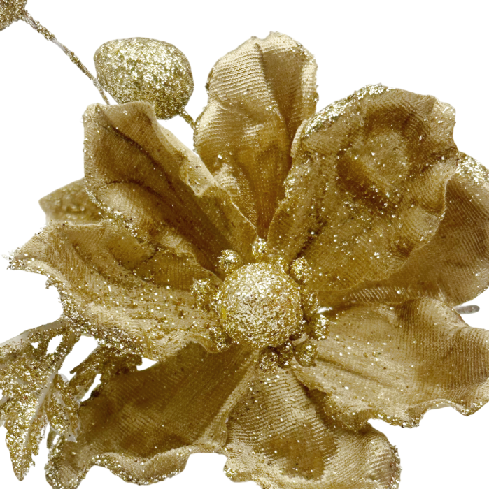 Ornament brad Magnolie NATALIE, Auriu, 12cm [2]