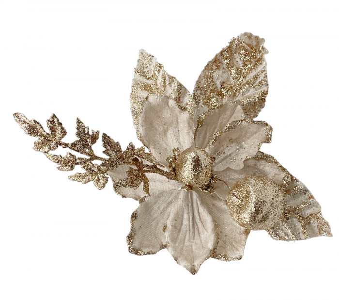 Ornament brad Magnolie NOELLE, Rosu, 20cm [1]