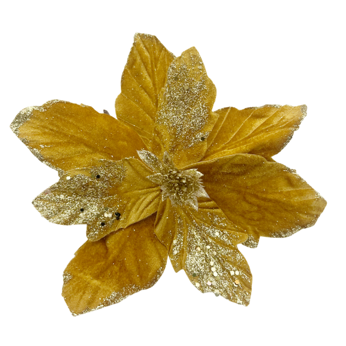 Ornament brad Magnolie VELVET, Auriu, 22cm [1]