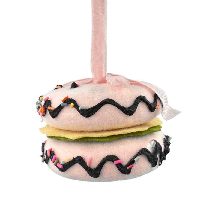 Ornament brad Minitort MACARONS, Roz, 6cm [2]