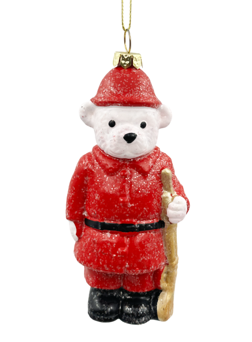 Ornament Ursulet cu pusca TEDDY – Decoratiune de Crăciun, Rosu, 12.5cm [1]