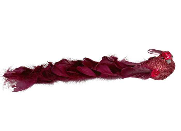 Ornament brad Pasăre PEAKY, Burgundy, 25 cm [3]