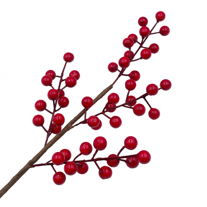 Ornament Craciun BERRY, Rosu, 40cm [2]