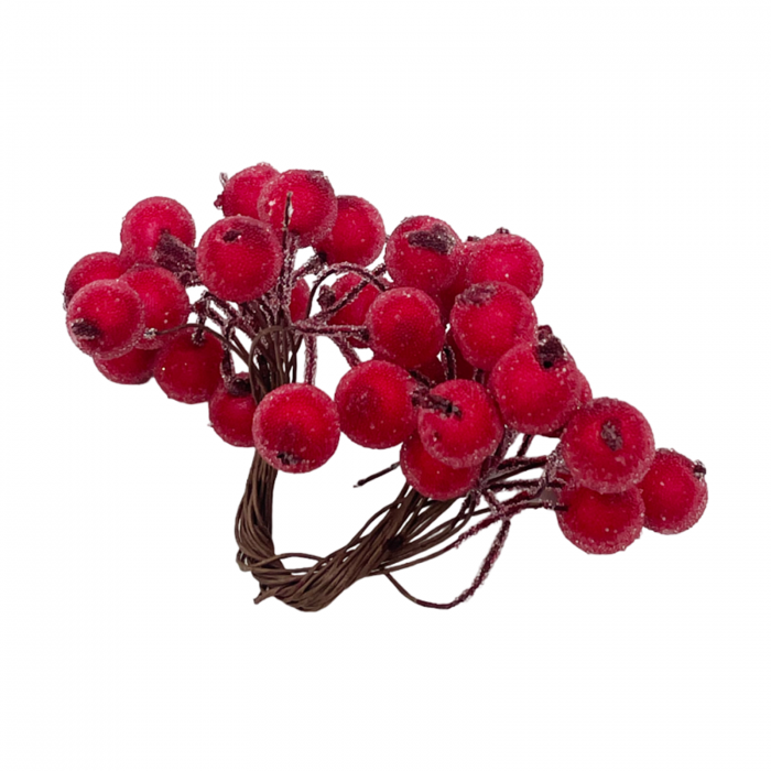 Ornament Craciun bobite BERRIES, Rosu [1]