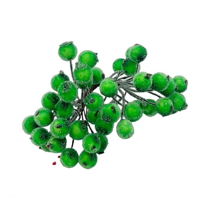 Ornament Craciun bobite BERRIES, Verde, 15cm [1]