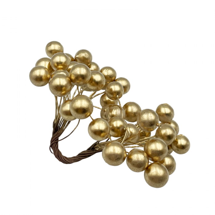 Ornament Craciun bobite GLOSSY, Argintiu, 15cm [2]
